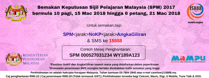 Semakan Keputusan Spm 2018 Secara Online Dan Sms Suara Viral Malaysia