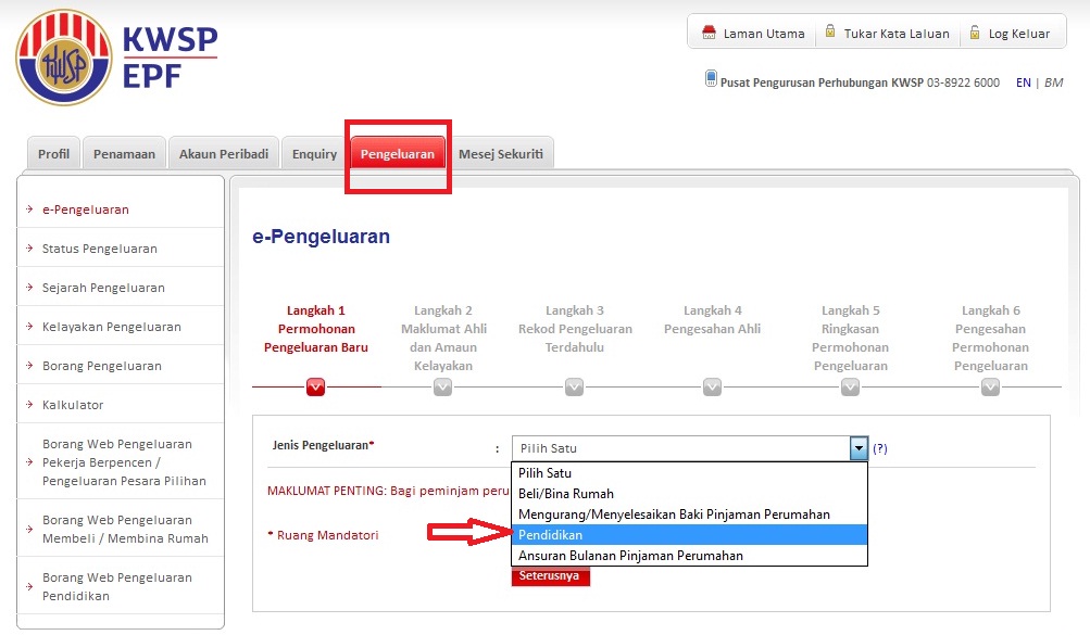 Penyata KWSP Online