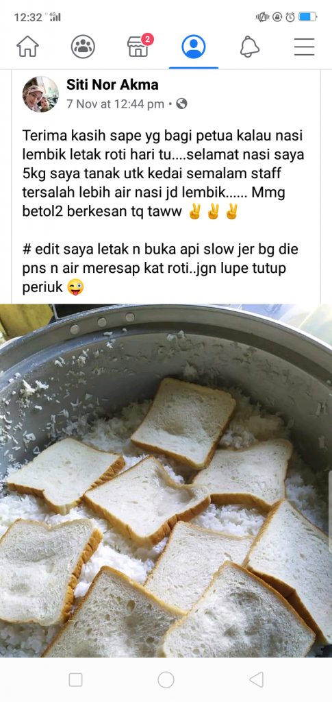 Petua Atasi Nasi Lembik