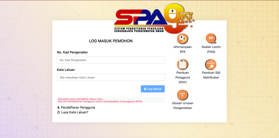 Cara Nak Mohon SPA9