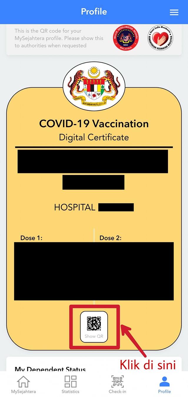Cara Semak Ketulenan Sijil Digital Vaksin