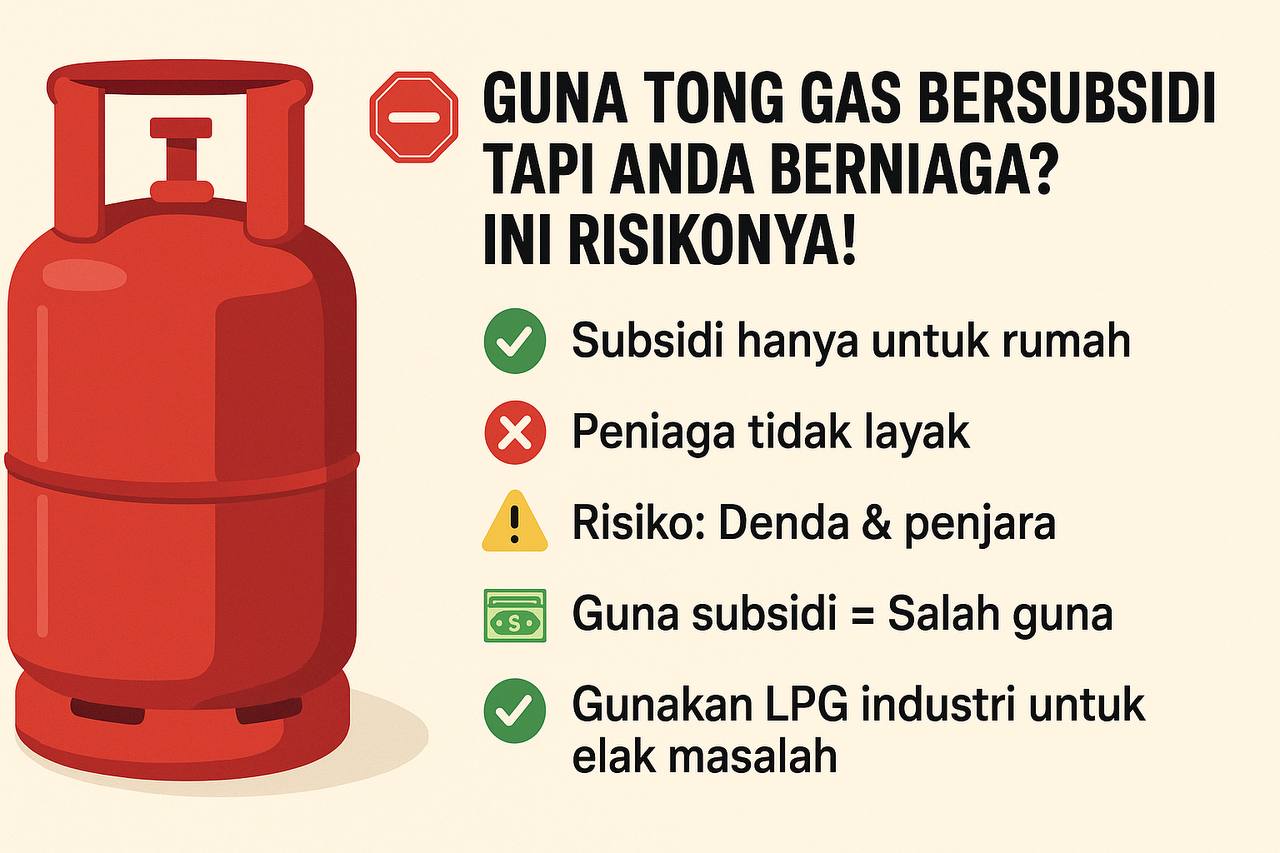tong gas bersubsidi untuk peniaga
